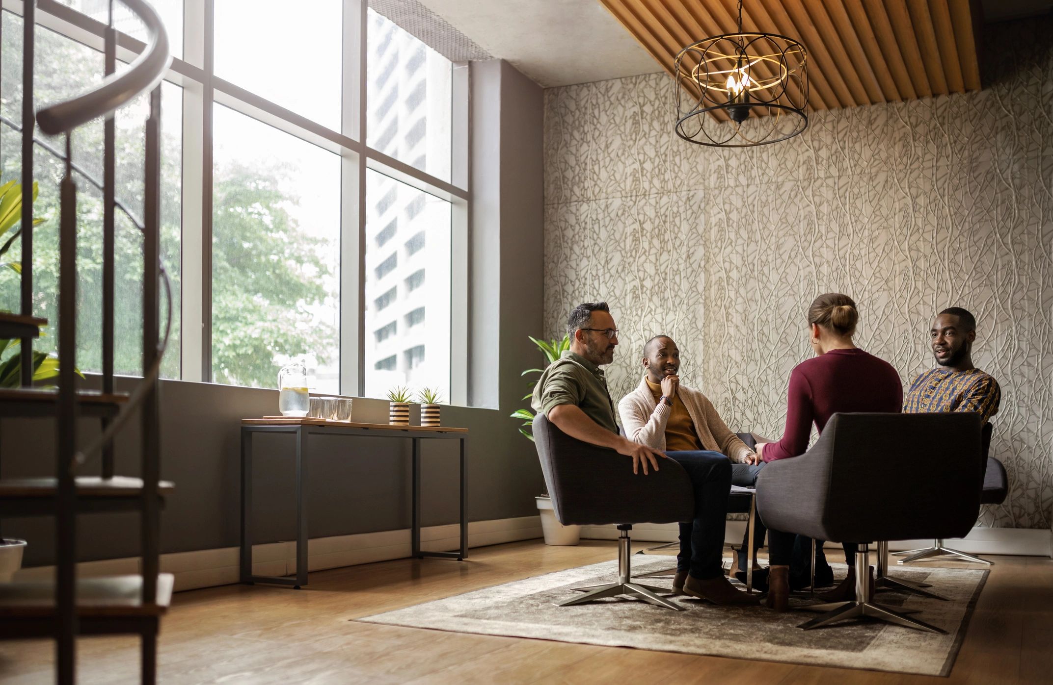 Family-focused financial planning discussion in a professional setting